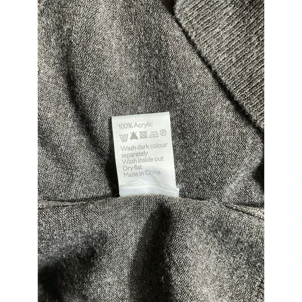 John Lewis Mens Hadrian's Wall Path Jumper Sweater Size Small Grey UK England